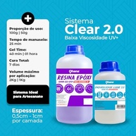 Resina Epóxi Clear 2.0 Baixa Viscosidade UV Kit 300g: Transparência Impecável e Brilho Duradouro - imagem 3