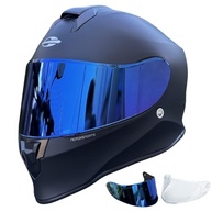 Capacete Mormaii Origin Preto Fosco: Segurança e Estilo para Motociclistas | Viseira Azul + Transparente - imagem 2