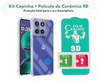 Kit Premium Capa Anti-Impacto Transparente + Película Cerâmica 9D para Motorola Edge 50 - FD Acessórios - imagem 3