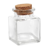 Pote com Tampa de Cortiça 60ml - Vidro Transparente para Armazenar Temperos e Condimentos - imagem 3