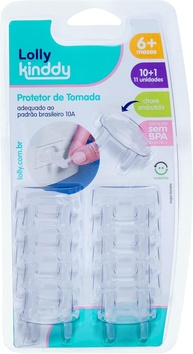 Lolly Protetor de Tomada Transparente - Kit com 11 Unidades Seguro e Fácil de Usar - imagem 1