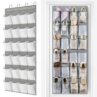 Sapateira de Porta Organizadora Vertical Transparente - 24 Bolsos para Armazenamento de Sapatos e Acessórios - imagem 2