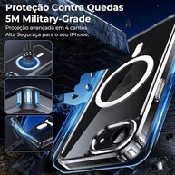 Capa MagSafe Slim Premium para iPhone 16E: Transparente, Anti-Amarelamento e Proteção de Câmera - imagem 3