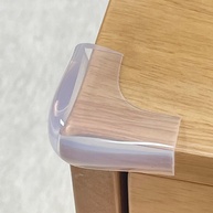 Protetor de Quina para Mesa em Silicone Transparente - Kit com 4 Unidades para Segurança Infantil - imagem 1