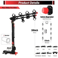 Suporte de Engate FORWODE para 4 Bicicletas: Transporte Seguro e Confortável - imagem 3