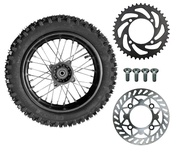 Kit Roda Traseira 12" Apollo 50cc/125cc com Freio a Disco e Roda Dentada 428 41T - Eixo 15mm - imagem 1