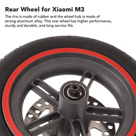 Roda traseira de scooter elétrica, disco de freio de 120 mm, cubo de roda para pneu elétrico à prova de perfuração, pneu pneumático vermelho para Mi PRO PRO2 M3 - imagem 5