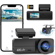 Câmera Veicular 4K WiFi Frontal e Traseira com Cartão 64GB - Segurança e Imagens Incríveis! - imagem 2