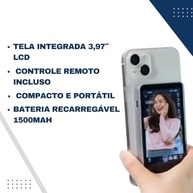 Monitor Portátil 3.97" LCD: Vlogs e Lives Profissionais com Espelhamento e Câmera Traseira - imagem 4