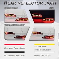 Kit Luz de Neblina LED Traseira Completa Ford Focus 2012-2018: Freio, Seta e DRL Sequencial (Vermelho) - imagem 3