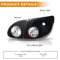 Conjunto de Lanternas Traseiras Pretas para Toyota Corolla 2003-2008 - Par Completo (4 Peças) - imagem 4