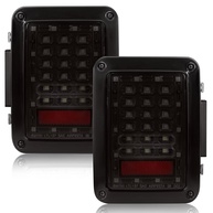 Luzes Traseiras LED MAYELLO para Jeep Wrangler JK/JKU 2007-2018 - Lente Fumê com Freio, Ré e Luz de Corrida (2 Peças) - imagem 1