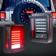 Lanternas Traseiras LED J-eep Wrangler JK 2007-2018: Lente Transparente, Freio, Seta e Ré - Upgrade Essencial! - imagem 1