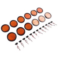 Kit 12 Luzes Traseiras Redondas 24 LEDs Amarelas 10cm 24V para Caminhão e Reboque - Sinalização Essencial - imagem 4
