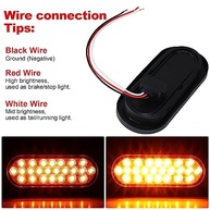 Luzes Traseiras LED para Reboque Sumind 12 Peças - 15cm Oval, 24 LEDs, 12V, IP67 à Prova d'Água - Segurança e Visibilidade Ampliada - imagem 4