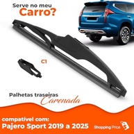 Palheta Limpadora Para-Brisa Traseiro Vigia Pajero Sport 2019-2025 - Silicone 11" Carenada - imagem 4
