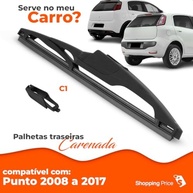 Palheta Limpadora Para-Brisa Traseiro Vigia Carenada 12" Fiat Punto 2008-2017 Silicone - imagem 4