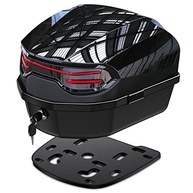Baú Traseiro Moto 35L Impermeável com Encosto e Trava - Segurança e Conforto para suas Viagens - imagem 2
