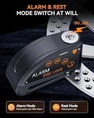 Trava de Disco Moto/Scooter com Alarme 120dB Antirroubo Recarregável - Segurança Máxima! - imagem 3