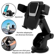 Suporte Veicular Universal para Celular: GPS, Waze e Uber com Trava Automática e Ventosa Forte - imagem 3