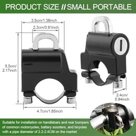 2 Travas de Capacete Universais para Moto e Bicicleta - Segurança Antirroubo para Guidão 22-24mm - imagem 3