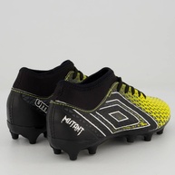 Chuteira Umbro Mutant Campo Juvenil: Amarela e Preta com Travas - imagem 2