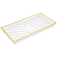 Travessa de Vidro Diamond com Fio de Ouro - Elegância na Mesa - imagem 1