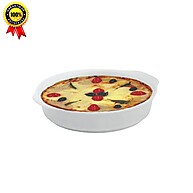 Travessa Redonda 20cm com Alça - Porcelana Branca - imagem 1