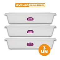 Travessas Sanremo 9,85L: Kit 3 Retangulares! - imagem 1