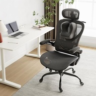 Cadeira Ergonômica com Travesseiro para Pescoço 3D | Encosto Lombar 2D, Rodas Silenciosas e Design Executivo - imagem 3