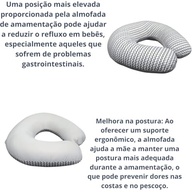 Almofada de Amamentação Poá Cinza - Travesseiro Ergonômico Confortável - imagem 4