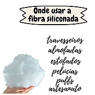 Fibra Siliconada Branca 1kg: Enchimento Perfeito para Sofás e Travesseiros - imagem 1