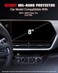 Protetor de Tela Nano Brilhante ASZSK 8" para Chevy Trax (LS/1RS) 2024-2025: Transparência Máxima e Toque Suave - imagem 3