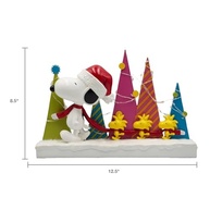 Estatueta LED Peanuts Holiday Tree Parade com Snoopy e Woodstock - 21,5 cm - imagem 4