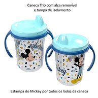 Kit Canecas com Alça Trio Mickey e Minnie - Copos de Treinamento Seguros para Bebês da Plasútil - imagem 5