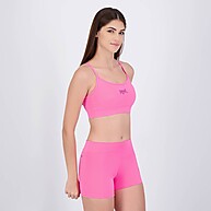 Conjunto Everlast Basics: Top & Shorts Rosa para Treino - imagem 2