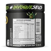 FTW Pré-Treino Diabo Verde em Pó com Cafeína, Aminoácidos Beta‑Alanina e Arginina para Treinos e Atividades Físicas - Pote 300 g (Sabor: Arco Iris) - imagem 4
