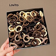 Laços de Cabelo Lovito: 100 Unidades para um Look Trendy! - imagem 2