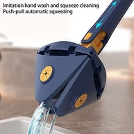 Mop Giratório 360° com Torção Automática - Esfregão de Microfibra Triangular para Limpeza Completa - imagem 5