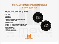 Par de Alto-Falantes Bravox B3X60 GOLD 6" 50W RMS Triaxial - Som Potente e Claro - imagem 5
