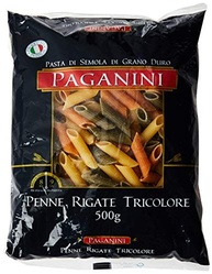 Macarrão Penne Rigate Tricolore Paganini 500g - imagem 2