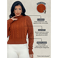 Blusa Cropped Tricot Feminina Inverno: Estilo e Conforto para o Frio! - imagem 2