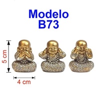 Trio Buda Decorativo em Resina - 3 Modelos para Meditação e Decoração Zen - imagem 3