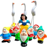 Kit Branca de Neve e os 7 Anões com Trio de Garças em Cerâmica – Decoração Encantadora para Jardim e Ambientes Externos - imagem 1