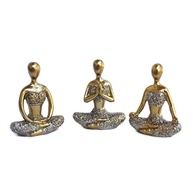 Trio Decorativo Yoga e Meditação em Resina - Estilo Zen para Ambientes Relaxantes - imagem 2