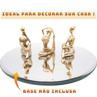 Kit Trio Bailarinas Yoga Bal - Estatueta Dourada com Brilho para Decoração e Presentes - imagem 3