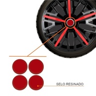 Jogo Calota Aro 14 Triton Sport Black Red - Palio, Uno, Siena e Mais + Selo Resinado - imagem 3
