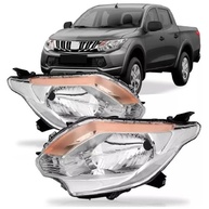 Par de Faróis L200 Triton 2017-2020 Cromado com Pisca Âmbar - Design e Segurança - imagem 2