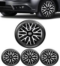 Jogo 4 Calotas Esportivas Triton Preto/Prata Aro 14 para Toyota Etios e Yaris - imagem 1