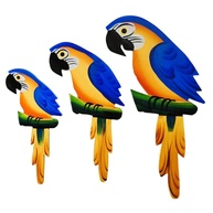 Trio de Araras Decorativas de Parede em MDF - Decoração Tropical para Casa - imagem 1